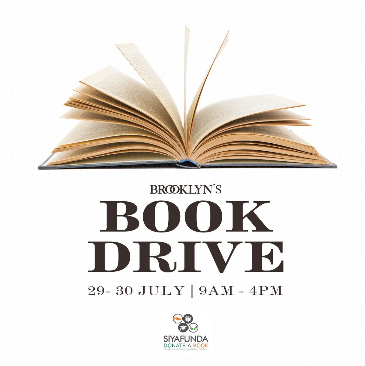 Brooklyn_Mall's tweet photo. 📖Join us in making a positive impact in our community through our Book Drive initiative with @SiyafundaSA this weekend at the #brooklynsquare. https://t.co/WkwigpEGcA