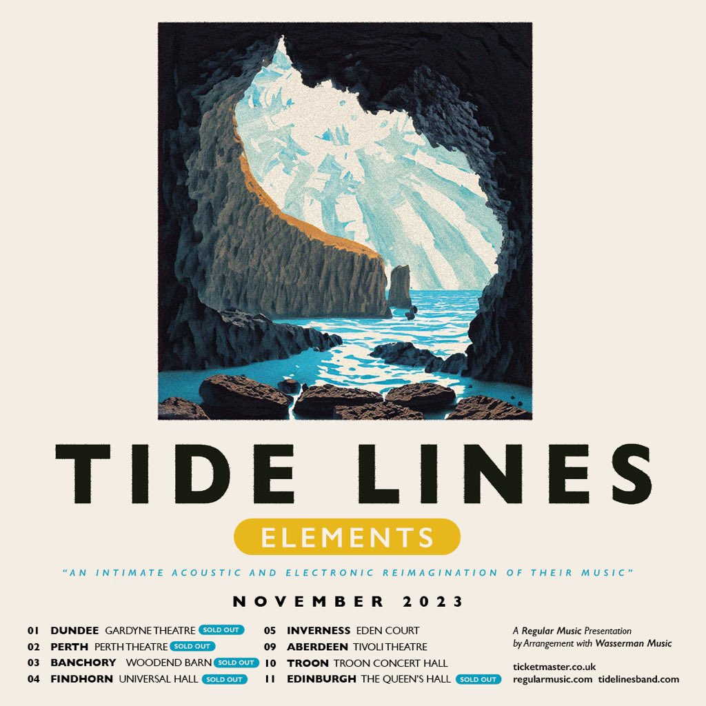 Incredible response to @wearetidelines on-sale!! @TivoliAberdeen and Troon Concert Hall are about to sell out too. Get them here before they go - tidelinesband.com/pages/shows