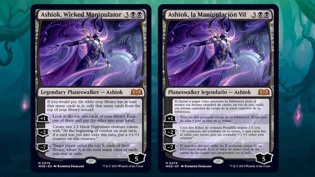 This set features one Planeswalker card: Ashiok, Wicked Manipulator. A  character who is thrilled to learn of an plane largely asleep. You will see  other characters who were Planeswalkers but have been