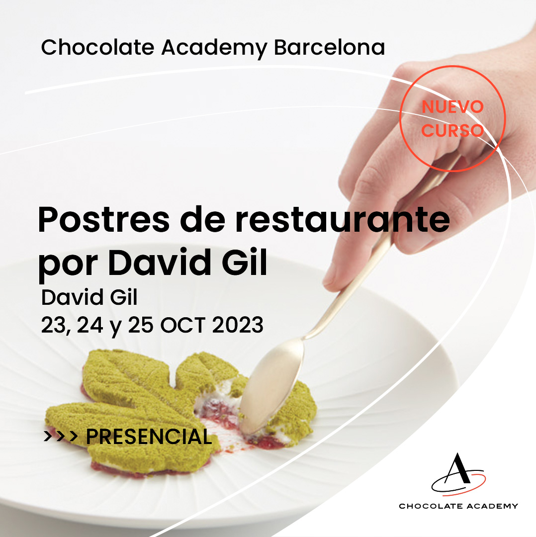 ¡NUEVO CURSO DE POSTRES DE RESTAURANTE! 🙌 David Gil, el prolífico chef pastelero, elaborará una gama de postres y conceptos dulces para restaurante absolutamente a la vanguardia de la alta gastronomía.

🔴 ¡Descubre mucho más sobre el curso! chocolate-academy.com/es-ES/formacio…