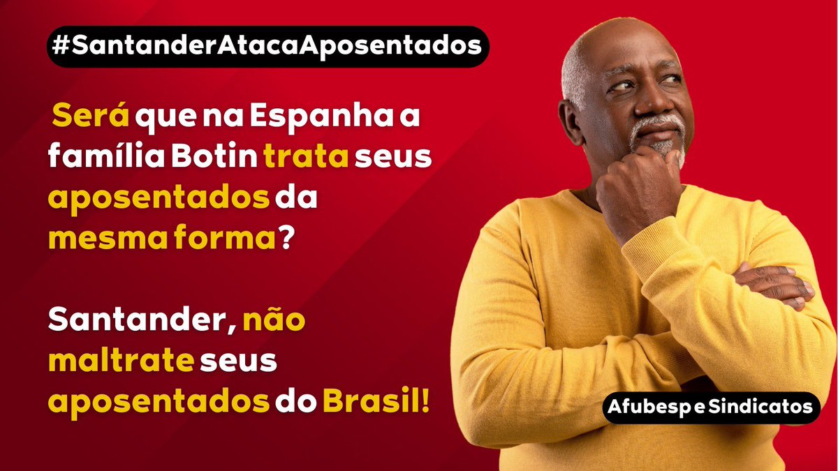 spbancarios's tweet photo. Será? 

Ficamos com essa dúvida por aqui. 
Aposentado merece respeito! Se liga Santander! 

#SantanderAtacaAposentados https://t.co/rJX9Rn21y5