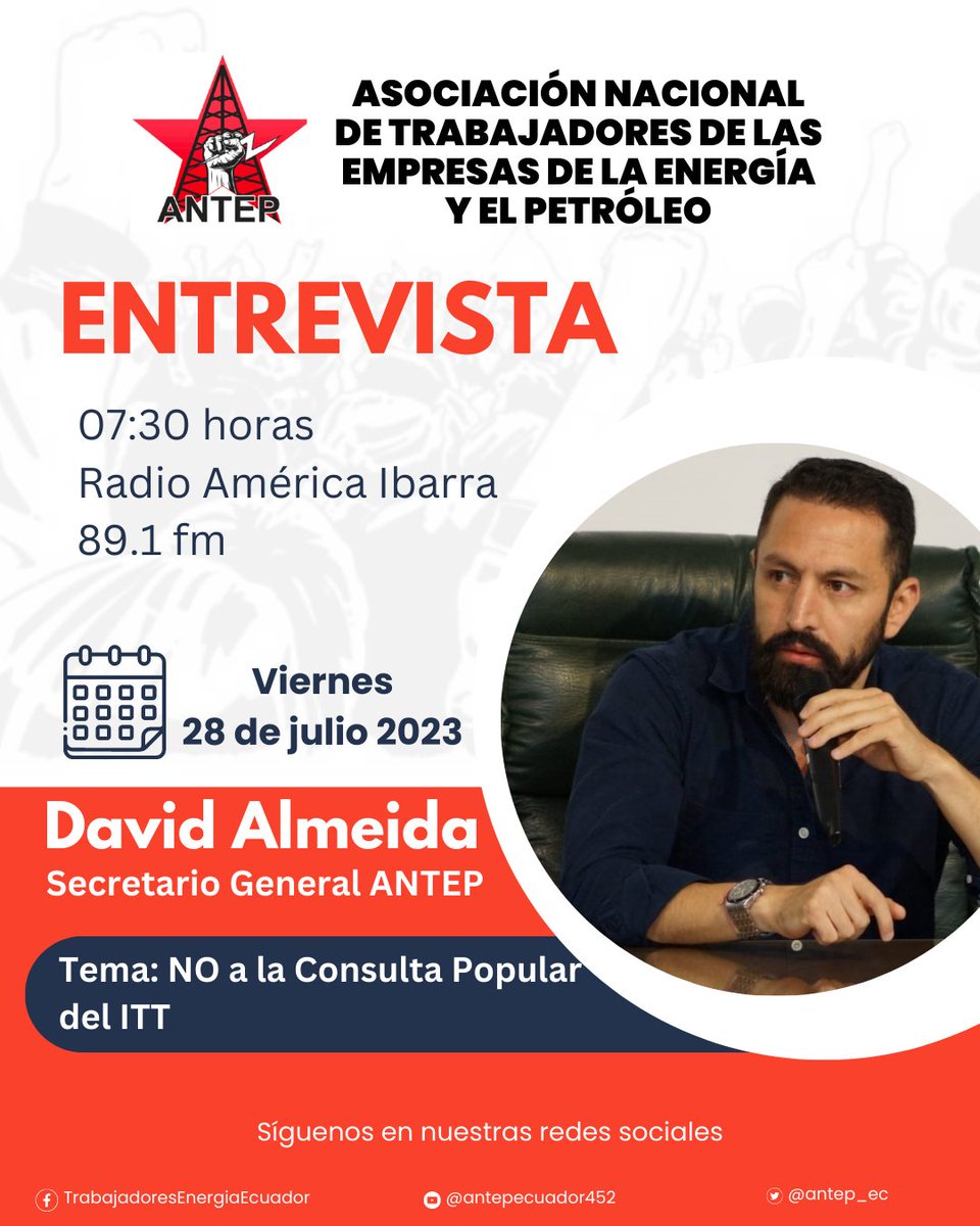 #EsViernes y Antep lo sabe 💪
Cerramos la semana en diálogo y difusión de las razones técnicas y científicas para decir #No a la #ConsultaPopular #Bloque43 #ITT #Yasuni #Hoy estaremos en Radio América #Ibarra #Imbabura 
#NoComasCuento
#LaCienciaNoMiente
#VOTANO #YoVotoNo