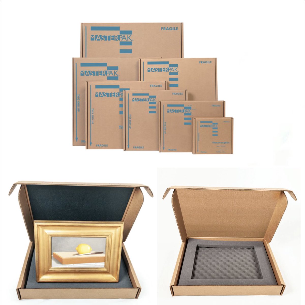 Masterpak2019's tweet photo. Did you know that Masterpak's Best In Class Art Shipping Box is less expensive than our competitors? #artshippingbox #titanstrongbox #reuseableboxes #shippingboxes #protectiveboxes #artcollectors #artshippingcrate #mirrorbox #artworkshippingboxes #shippingartwork #shippingboxart https://t.co/iqjXUEPkgT