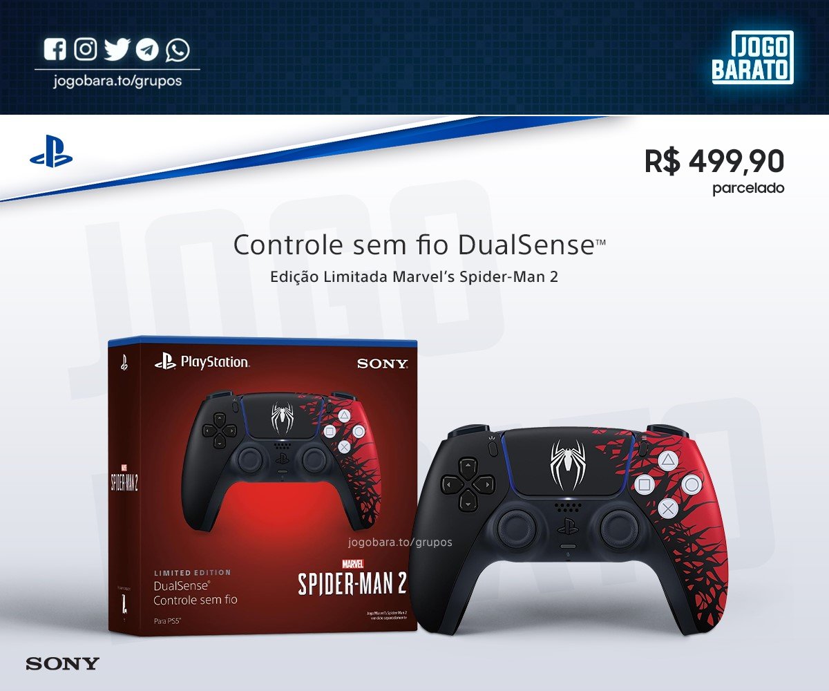 Controle sem Fio Dualsense Edição limitada Marvel's Spider-Man 2