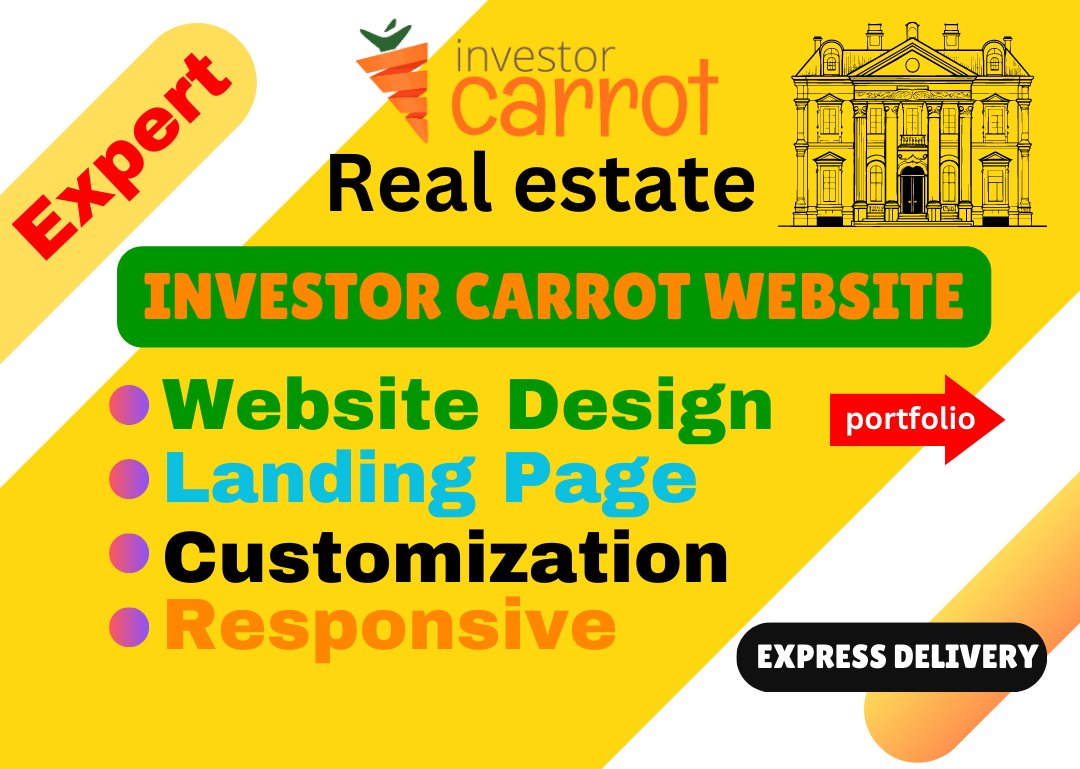 I will design investor carrot real estate website landing page fast

fiverr.com/s/vDbz7e

#build #website #building #investing #carrot #investors #real #realestate #wordpress #design #design #designwebsite
 #landingpage #land #landing