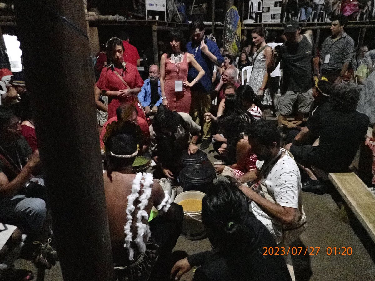 SalsaAnth's tweet photo. Más fotografías de #salsa2023 en la inauguración del primer día en la maloca de Capiul #pirarucuforever #farinhagostosa #asaíespeso #indigenización #abrazoamazónico https://t.co/LwK9QZMtCa