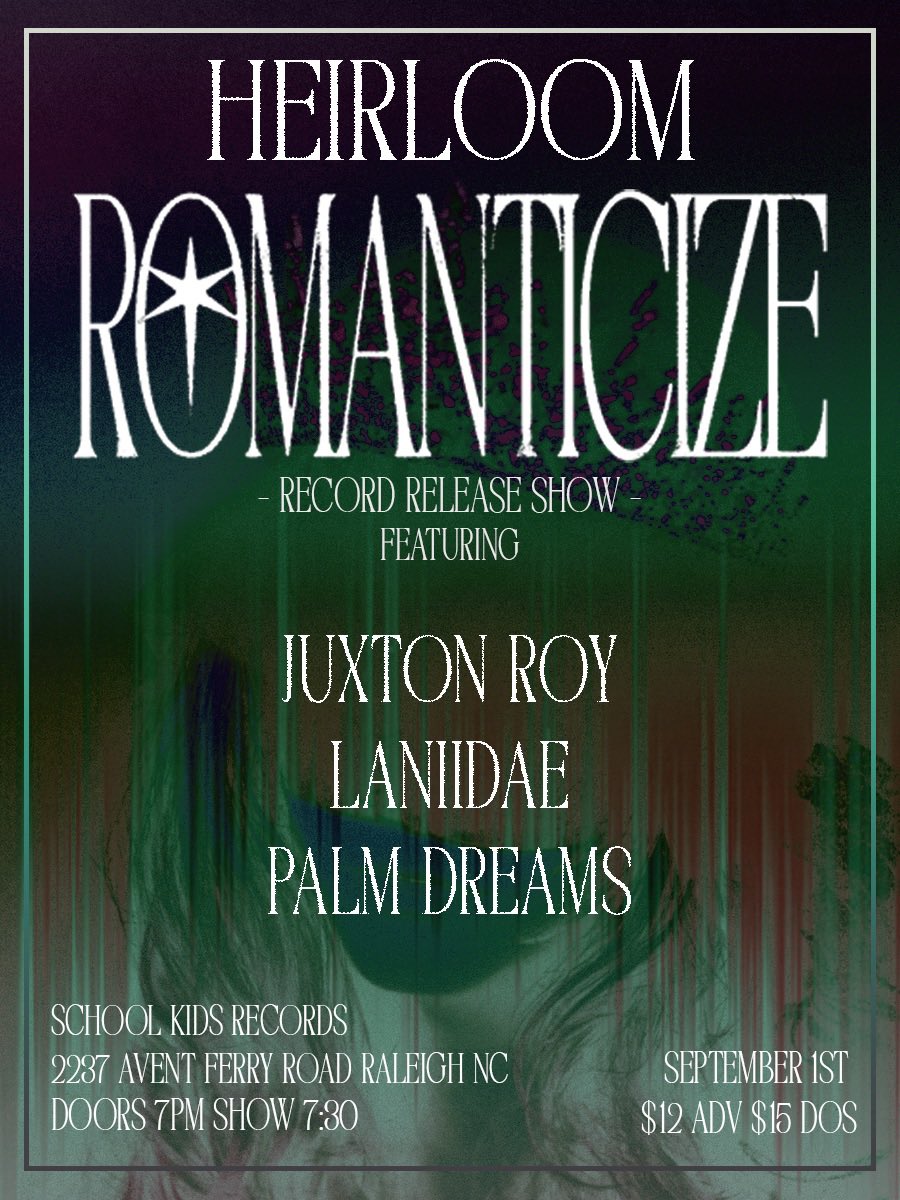Beyond excited to announce our new album “ROMANTICIZE” will be out everywhere on 8/25 🥀 

Produced by <a href="/TheHowardBenson/">Howard Benson</a> @neil_3daysgrace 

🎥 Music video + 3 new songs out 8/11 🧠🏔️🐝

💃 RECORD RELEASE SHOW w/ <a href="/JuxtonRoy/">Juxton Roy 🏳️‍🌈🏳️‍⚧️</a> <a href="/laniidaeband/">LANiiDAE</a> #palmdreamsband <a href="/Schoolkids/">Schoolkids Records</a> Raleigh on 9/1