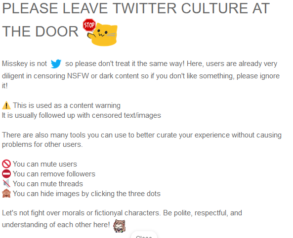 >heard japan made their own twitter
>check it
>this is the first thing on the "Welcome to Misskey Tips" post

based as hell
i think im gonna make one bois