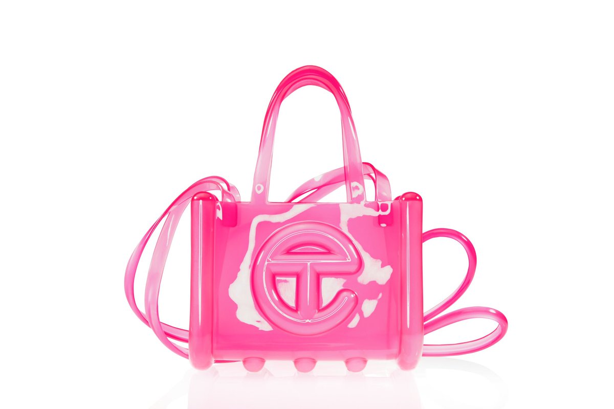 OUT NOW💕TELLY JELLY PINK SHOPPING BAGS IN 3 SIZES— 🛒TELFAR.NET