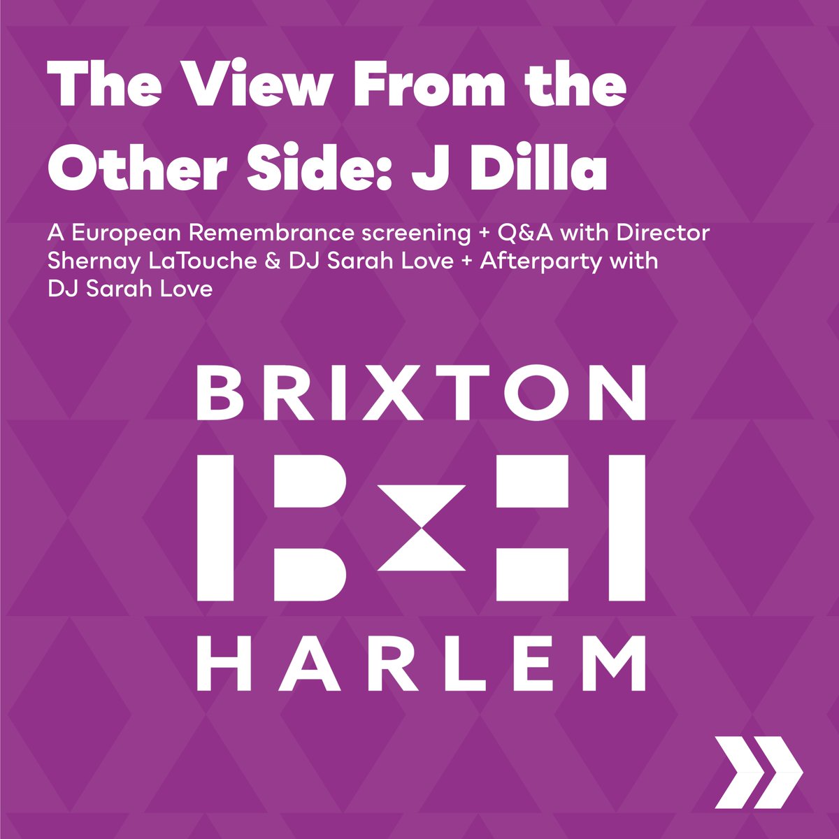 BrxHouseTheatre's tweet photo. And then the @BrixtonHarlem festival returns with a special screening of a documentary dedicated to the late James Dewitt Yancey aka Jay Dee aka J-Dilla. Followed by a DJ set by @DJSarahLove 💿

Fri 18 Aug | https://t.co/sLoHZYv1qz https://t.co/v2y4D3IOHC