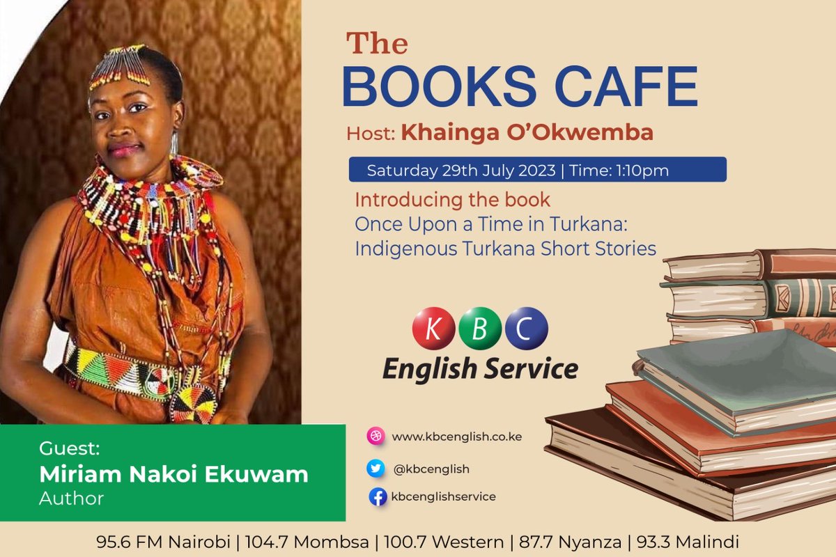 NakoiMiriam's tweet photo. TURKANA STORIES TO THE WORLD  

The Books Cafe Saturday 29th July https://t.co/h5yqt1ZRN6