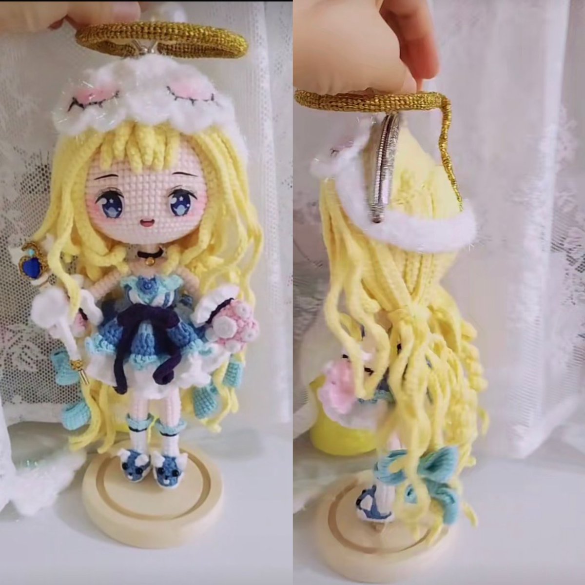 acebeansshop's tweet image. acebeans.etsy.com
amazon.com/shops/acebeans…

Finished 12 inches Crochet Doll Purse, a charming and lovable! Handcrafted with love, this amigurumi doll features an innovative design with an openable head, allowing you to securely store small essentials inside.  #dollcollectors