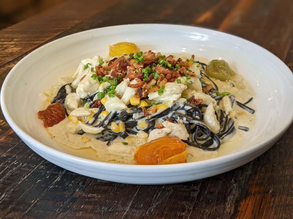 rasheencarbin's tweet photo. @CasualHoya Crab pasta @LittleBeastCafe #documentyourlunch https://t.co/CIZzEIdcIC