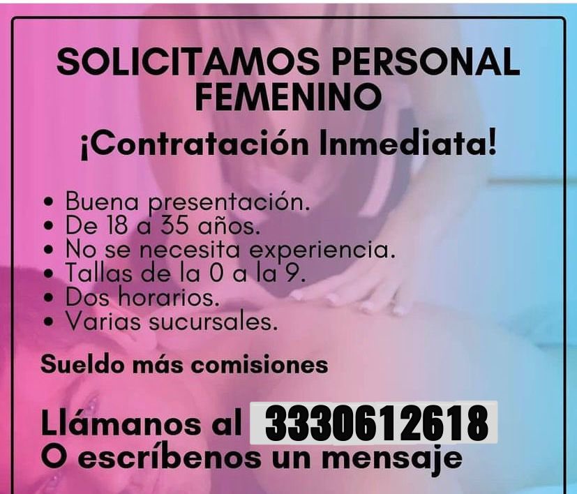 vedette_2's tweet photo. Excelentes ingresos pagos al día más propinas.
Llámanos al 3330612618 https://t.co/ySrpCajdd2