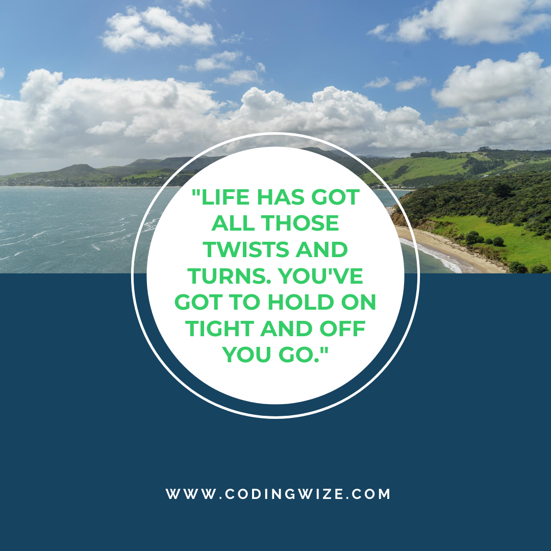CodingWizeUSA's tweet photo. Life is full of surprises; it can be unpredictable and full of twists and turns. By learning to hold on tight and take life as it comes, you can ultimately come out on top and make the most of whatever comes your way.

#lifequotes #quotes #life #motivationalquotes https://t.co/ulfaf4rlBI
