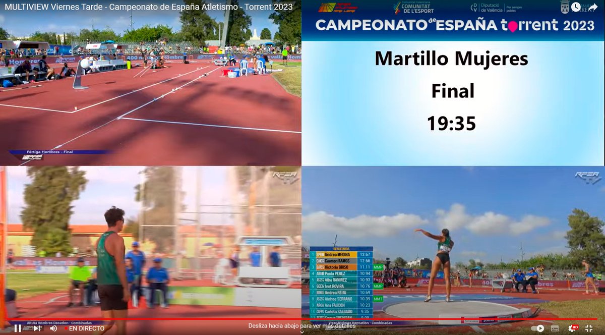 atletismoRFEA's tweet photo. No te pierdas ningún detalles de todos los concursos de cada día #CEatletismo a través del MULTIVIEW

📺📺
https://t.co/3YsbW27Q4p
📺📺 https://t.co/zJjZAYSrHt