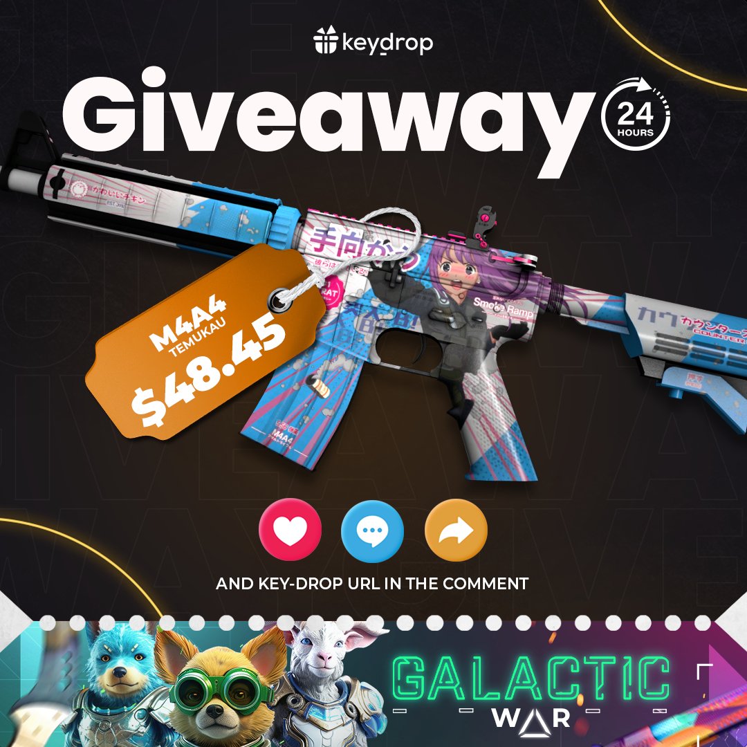 keydropcom's tweet image. Giveaway on M4A4 | Temukau 🎁

👊 Just leave ❤️ under the post!
🤝 Follow us!
🔁 Retweet!

⏰ Wait 24 hours!

#freeskins #csgoskinsgiveaway #csgoskinsfree #giveaway #airdrop #csgocases #csgocase #csgocommunity #csgoesport #skins #csgoskins #keydrop #keydropcom
