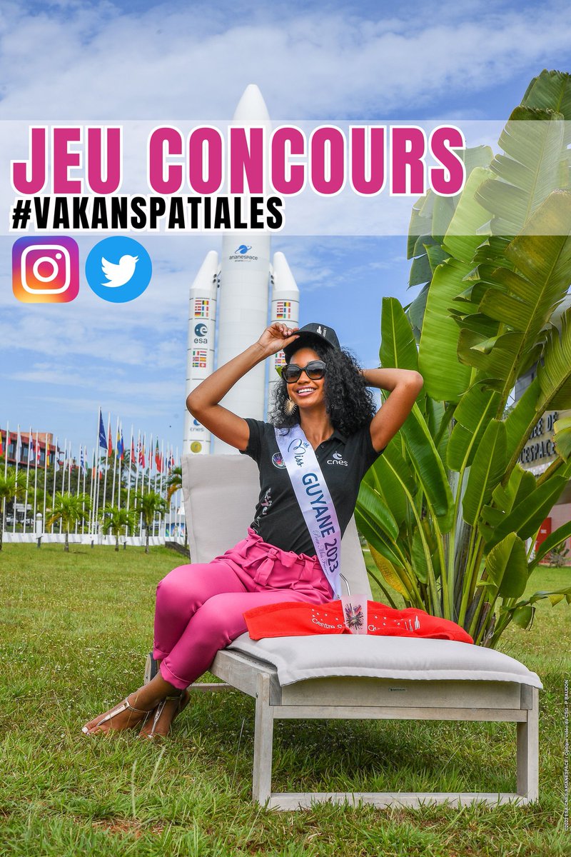 EuropeSpacePort's tweet photo. #Jeuconcours #vakanspatiales
Tentez de remporter votre pack Vakans pour un été spatial !🚀🤩

Pour participer : 🌎
❤️ Likez ce tweet
🔁 RT ce post + follow 👉 @EuropeSpacePort

5 gagnants seront tirés au sort.🍀

Merci au comité #missguyane pour la photo 😍

Fin du jeu le 14/08. https://t.co/SdckFYVkjd