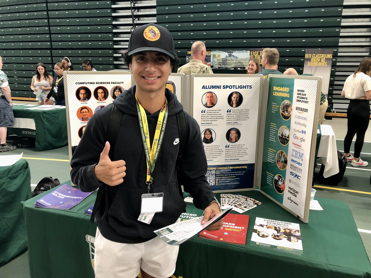 MehruzK's tweet photo. Thatβs a wrap on Golden Eagle Orientation @Brockport! It was gr8 meeting so many of our #Bport2027 freshmen & their families! Iβm excited to see all of you in our classes in a few weeks! Welcome to Computing Sciences! π»#ComputerInformationSystems #ComputerScience #Cybersecurity https://t.co/JRYFomeoYg
