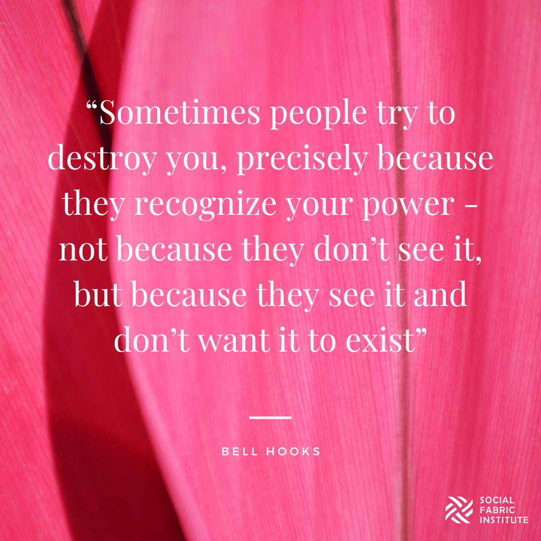 “Sometimes people try to destroy you, precisely because they recognize your power - not because they don’t see it, but because they see it and don’t want it to exist”
 
bell hooks

#yourpower
#shineon