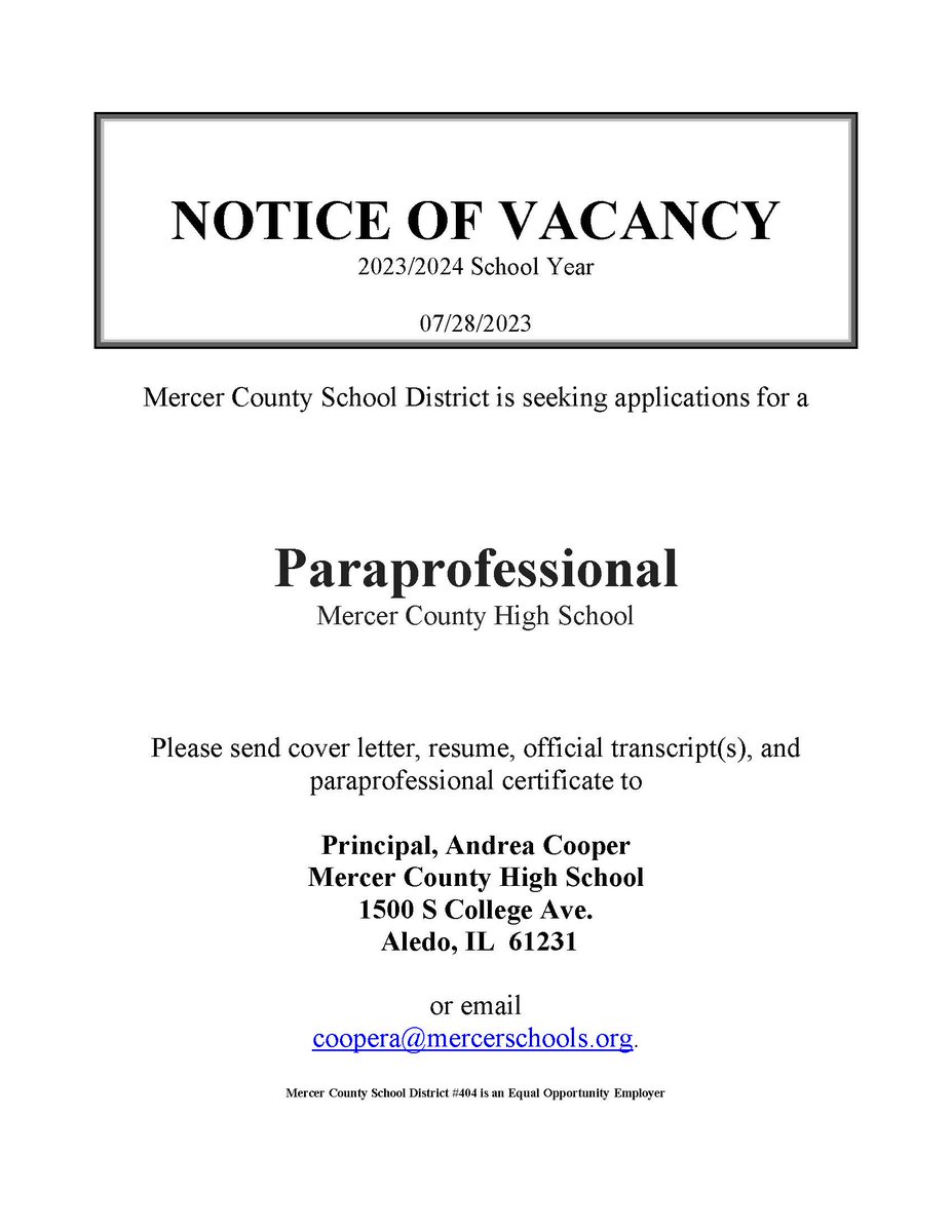 Mercer County School District 404 tweet media