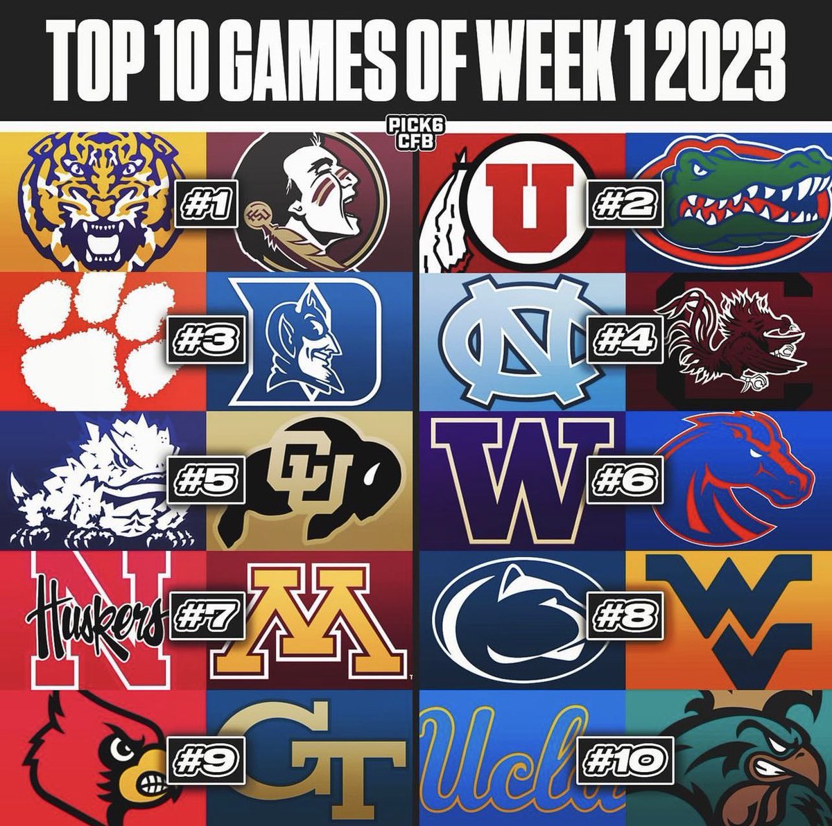 The Top 10 Games of Week 1 🏈