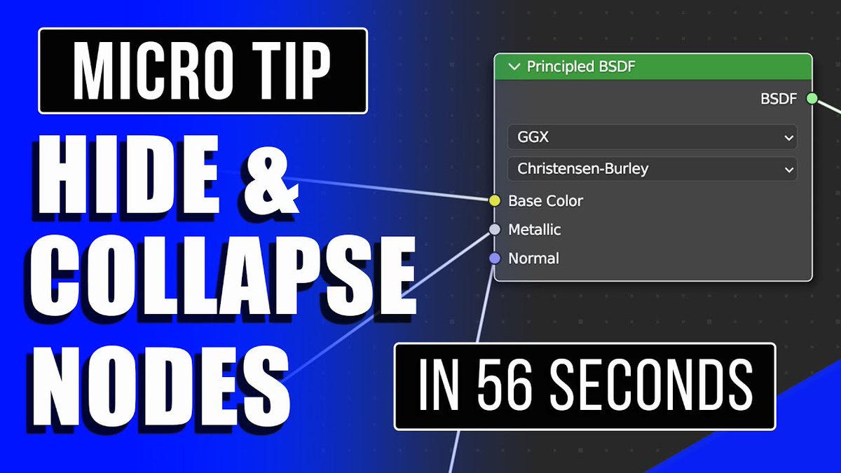 Blender Tip: Hide and Collapse Node Sockets in #Blender - #blendertip bit.ly/3q35fFb
