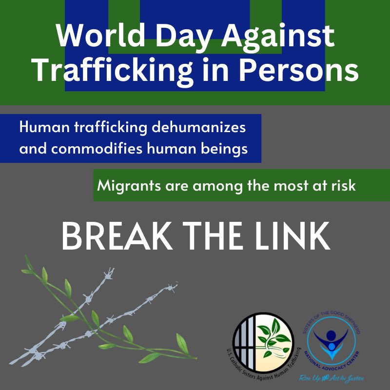 Sunday is World Day Against Trafficking in Persons.

The Sisters of Notre Dame support the movement to 
#EndHumanTrafficking.