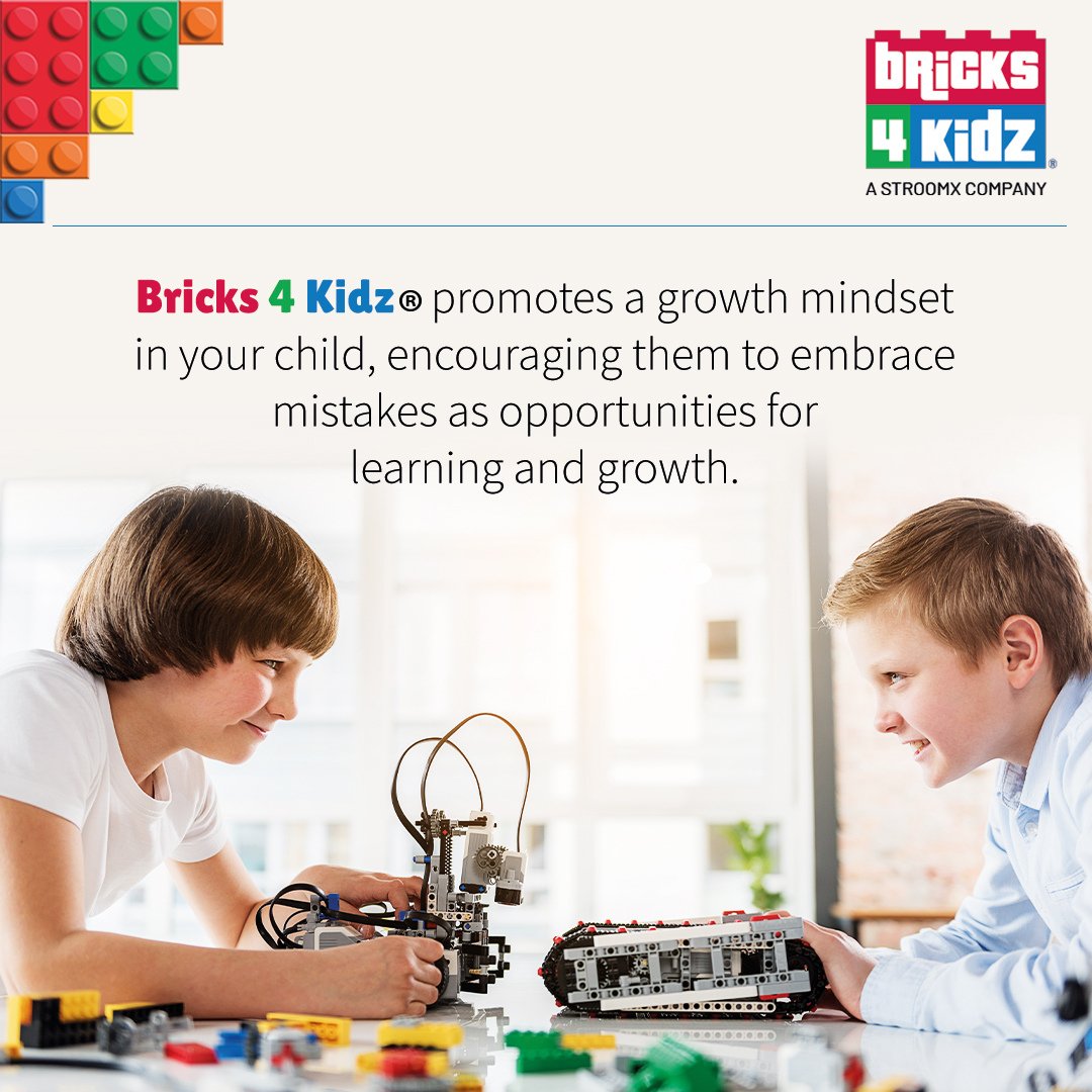 Foster a growth mindset with #Bricks4Kidz! We encourage your child to see mistakes as opportunities for learning and growth. Empower them to reach new heights of creativity and confidence! #GrowthMindset #Education #STEAM #Learning #Opportunities