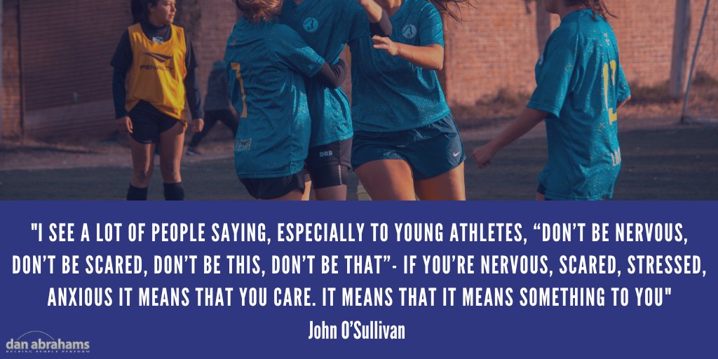 "...if you’re nervous, scared, stressed, anxious it means that you care. It means that it means something to you" - John O’Sullivan <a href="/CTGProjectHQ/">Changing the Game</a> on this week's episode of The Sport Psych Show. 

Listen to the episode here apple.co/3K7JsD6