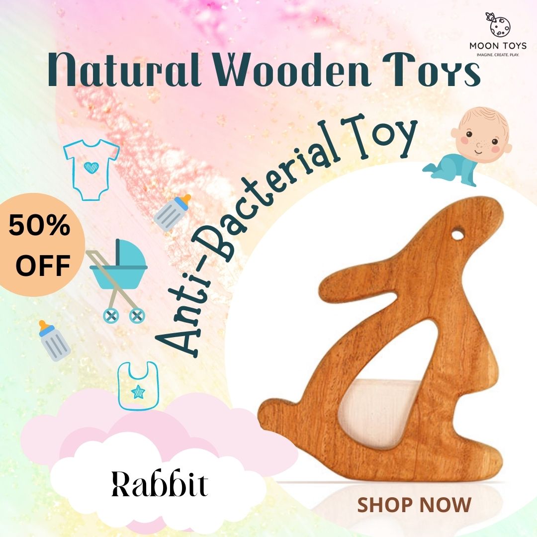 moontoys11's tweet image. Gentle Comfort: Antibacterial Rabbit Teether

Purchase our natural wooden #rabbit #teether made from 100% #neem #wood with #antibacterial properties. It offers safe and stylish #teething relief to #kids...SHOP NOW:- bit.ly/3OeIcPH

#woodentoys #montessori #toys