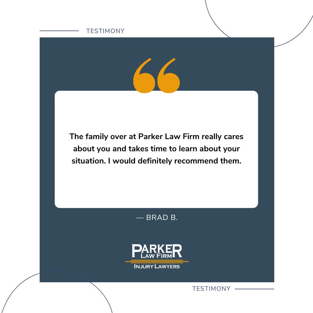 Once you become a client of Parker Law Firm, you are forever a part of our family. 😊