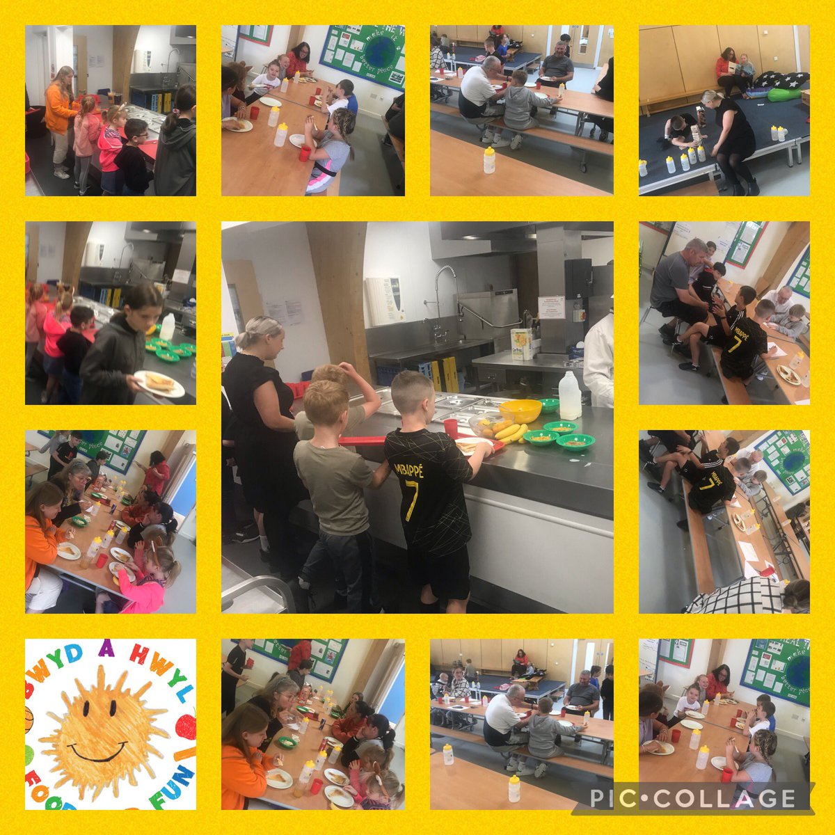 Breakfast in Food and Fun was made even more special by having the parents/grandparents join us this morning. A lovely variety of healthy breakfasts to kick start the day.😊🍎🍞🥛🧃🥣@JanineBrill @MerthyrCBC @ShelleyPowellRD @CTMUHBDietetics
