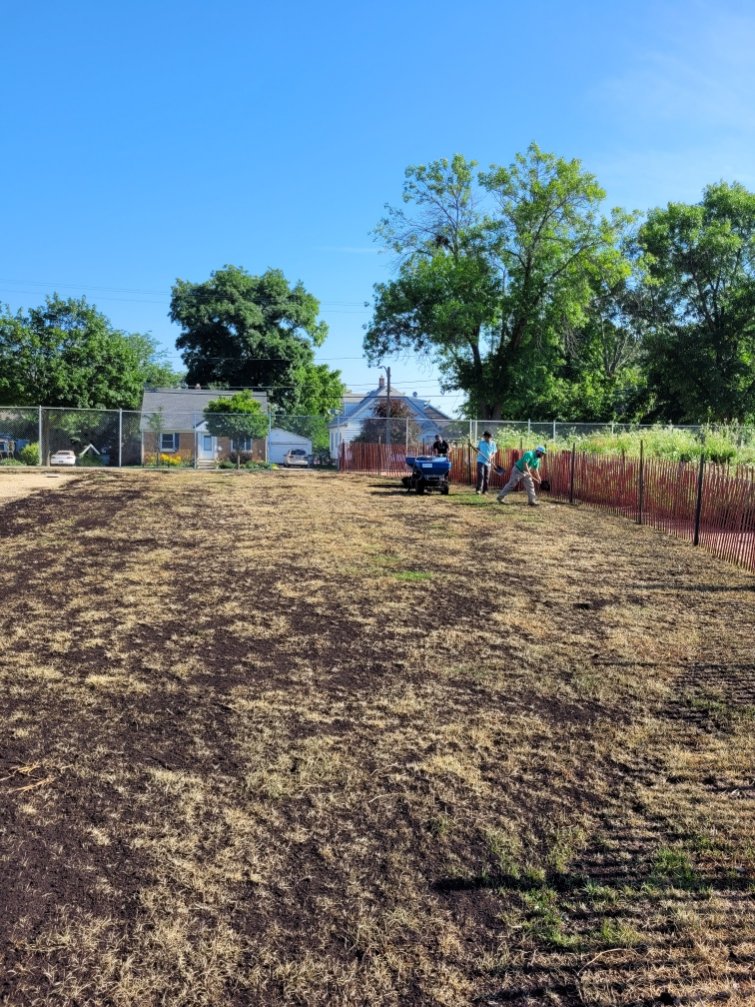 ToxicFreeMW's tweet photo. Update on the MKE Schoolyard Restoration projects: We did a weed control with organic herbicide from @ContactOrganics &amp; @Techterra  Then topdressed the yards with compost and seeded. https://t.co/uy8qqO1oHH