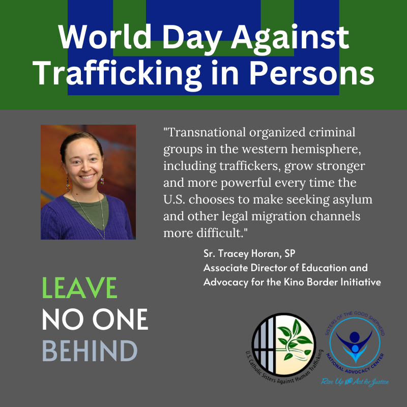 ssnd_am's tweet photo. There is a dangerous link between human trafficking and forced migration. We call for courage to do all we can for the safety, dignity and freedom of all God’s children. #EndHumanTrafficking in #Migration. #WorldDayAgainstTraffickingInPersons https://t.co/iOdvtdSK8M