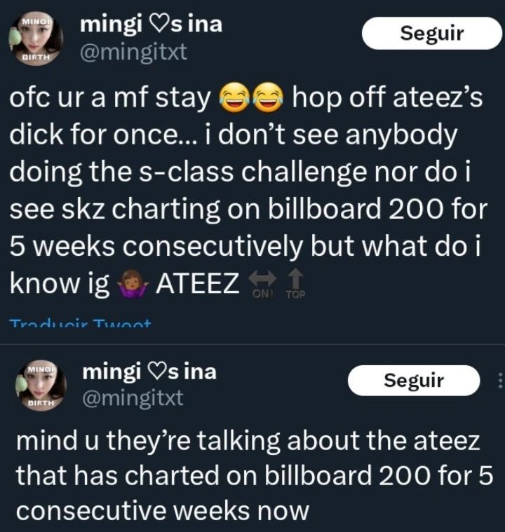 lixforareason's tweet photo. atinys think they can talk about charts or bb200 when ateez in his entire career hardly appears in mediocre positions and with 5 streams, mind u last week skz was headlining lollapalooza while ateez was covering sclass !! https://t.co/v35PxSCRTQ
