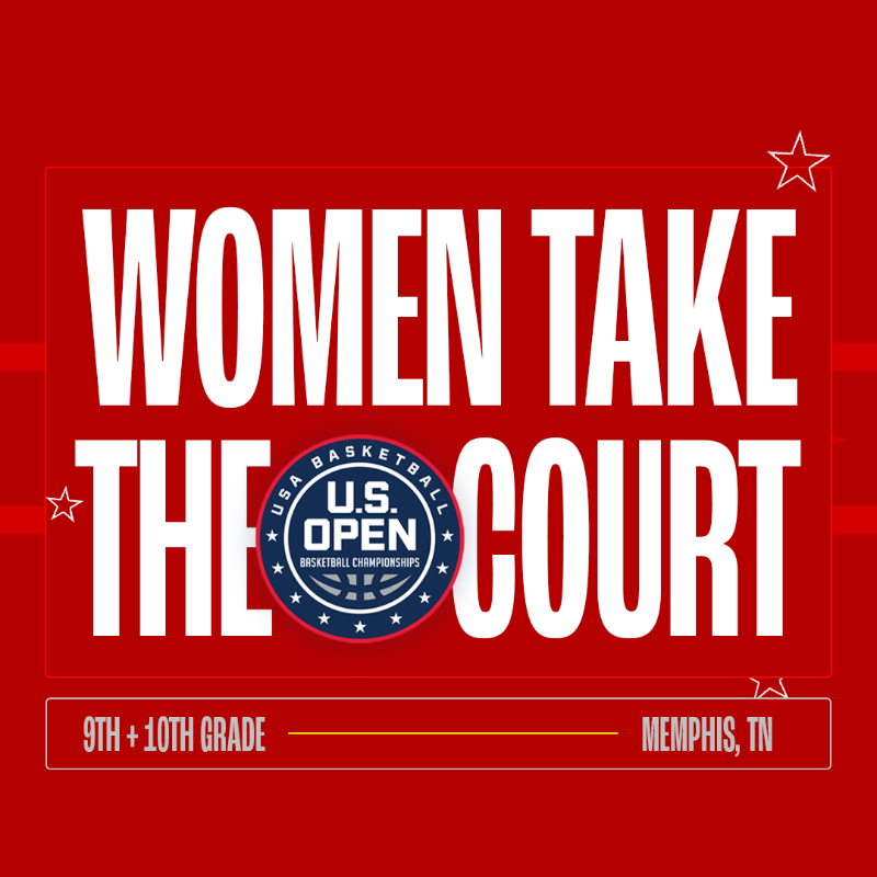 USABYouth's tweet photo. It's time for the 9th &amp; 10th Grade WOMEN to show us their skills 👏

The 2023 U.S. Open Basketball Championships at the @TheCBBAcademy is off &amp; running!

Schedules &amp; results 👇