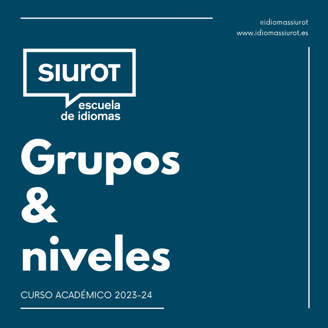 Hoy hemos enviado… 📨

Ya hemos enviado vía correo electrónico el grupo, nivel, día y &amp; hora para cada alumno/a matriculado en @idiomassiurot. ℹ️

¿Lo has recibido? Seguro que sí. 👍🏻

Frente a cualquier duda o consulta: info@idiomassiurot.es. 👩🏼‍💻

💙 #IdiomasSiurot #SomosSiurot