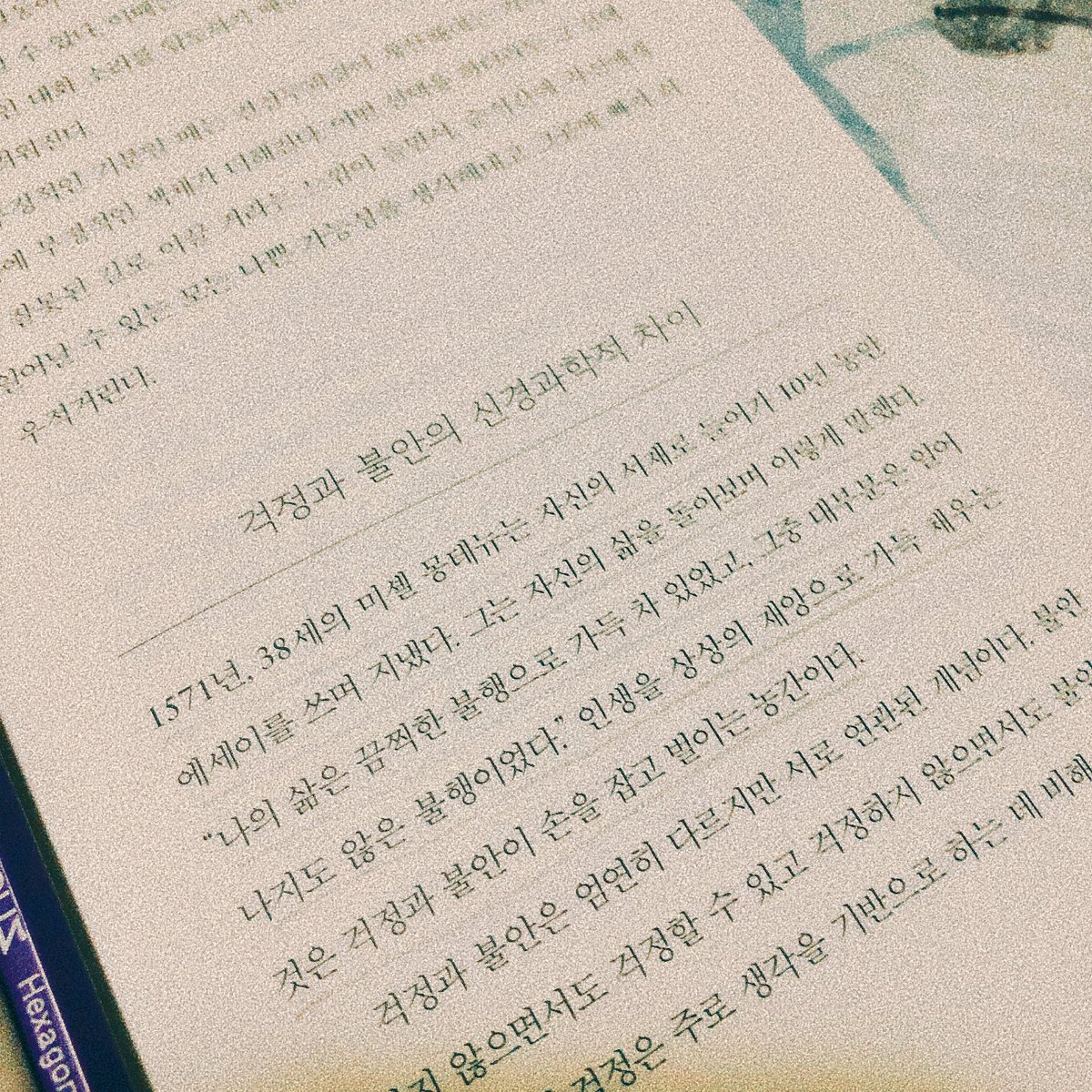 pkhyes's tweet photo. 1571년 38세의 미셸 몽테뉴는 자신의 소재로 들어가 10년 동안 에세이를 쓰며 지냈다. 그는 자신의 삶을 돌아보며 이렇게 말했다. “나의 삶은 끔찍한 불행으로 가득 차 있었고 그중 대부분은 일어나지도 않은 불행이었다.” https://t.co/pT9POypolW