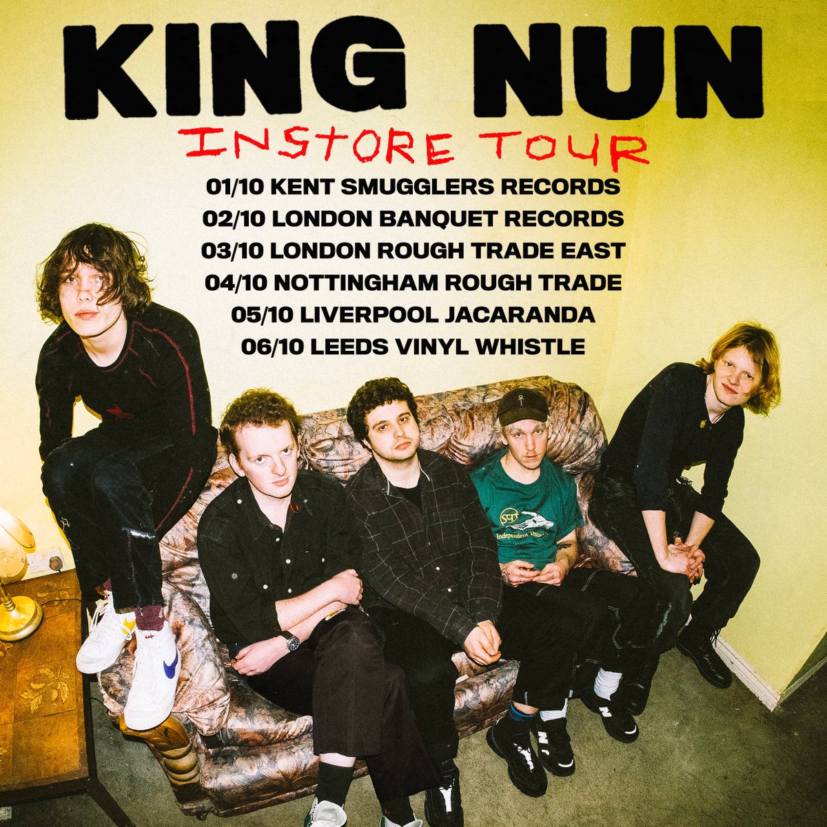 king_nun's tweet image. NO "I" IN INSTORES

Gather round ppl, join us at a record shop near you and hear LAMB live. High School Musical (RIP) should have taught you that we're all in this together, so get your ticket now and secure the fun: KingNun.lnk.to/instoretourTW