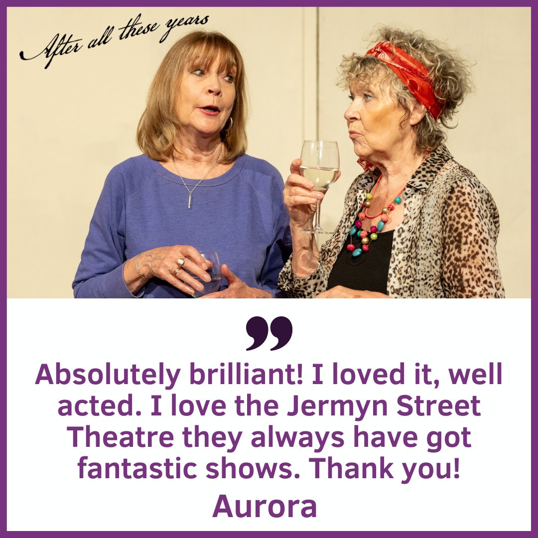 Don't miss out on the award-winning 'After All These Years' at <a href="/JSTheatre/">Jermyn Street Theatre</a>  - the last show is tomorrow night! Find out more and book tickets here: ow.ly/ArgB50P8n9x #londonlife #Theatre