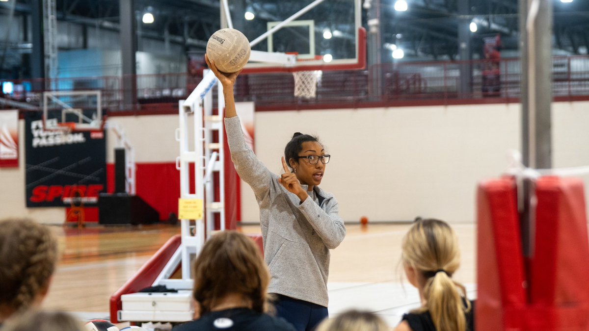 SPIREACAD's tweet photo. .@NiaIsAmazing hosted her first VB camp at SPIRE this week! 🏐🤩

#spire #volleyball #volleyballcamp https://t.co/7iFhzqKrL1