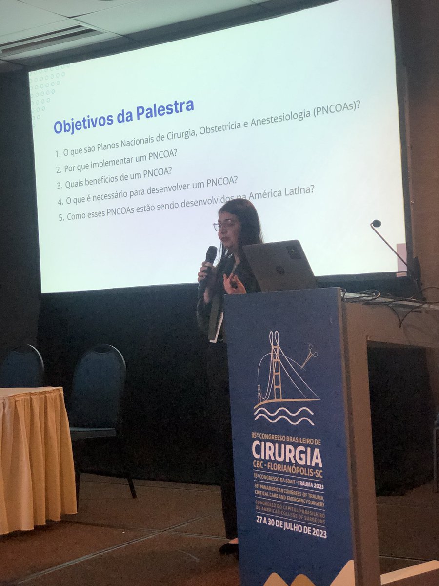 🇧🇷 Our collaborator & leader @Leti_Campos_ shines bright!

⭐️ Her insights on working implementing National Surgical Obstetric Anesthesia Planning (NSOAP) in Ecuador 🇪🇨 are brilliant!

#GlobalSurgery #SoMe4Surgery #CirurgiaGlobal #SoMe4GlobalSurgery #MedTwitter @CBCcirurgioes
