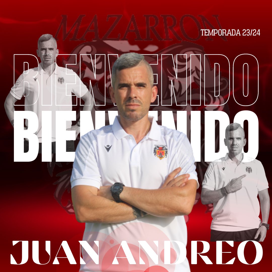 MazarronFC's tweet photo. 𝗧𝗘𝗠𝗣𝗢𝗥𝗔𝗗𝗔 𝟮𝟯/𝟮𝟰 ⚽️

Un entrenador que seguro os resulta familiar a nuestra fiel afición. Y es que el nuevo técnico ha pasado por las categorías inferiores, por el equipo senior, por el cuerpo técnico y por la dirección deportiva. Estamos hablando, si, de Juan Andreo. https://t.co/7YKpJnzDue