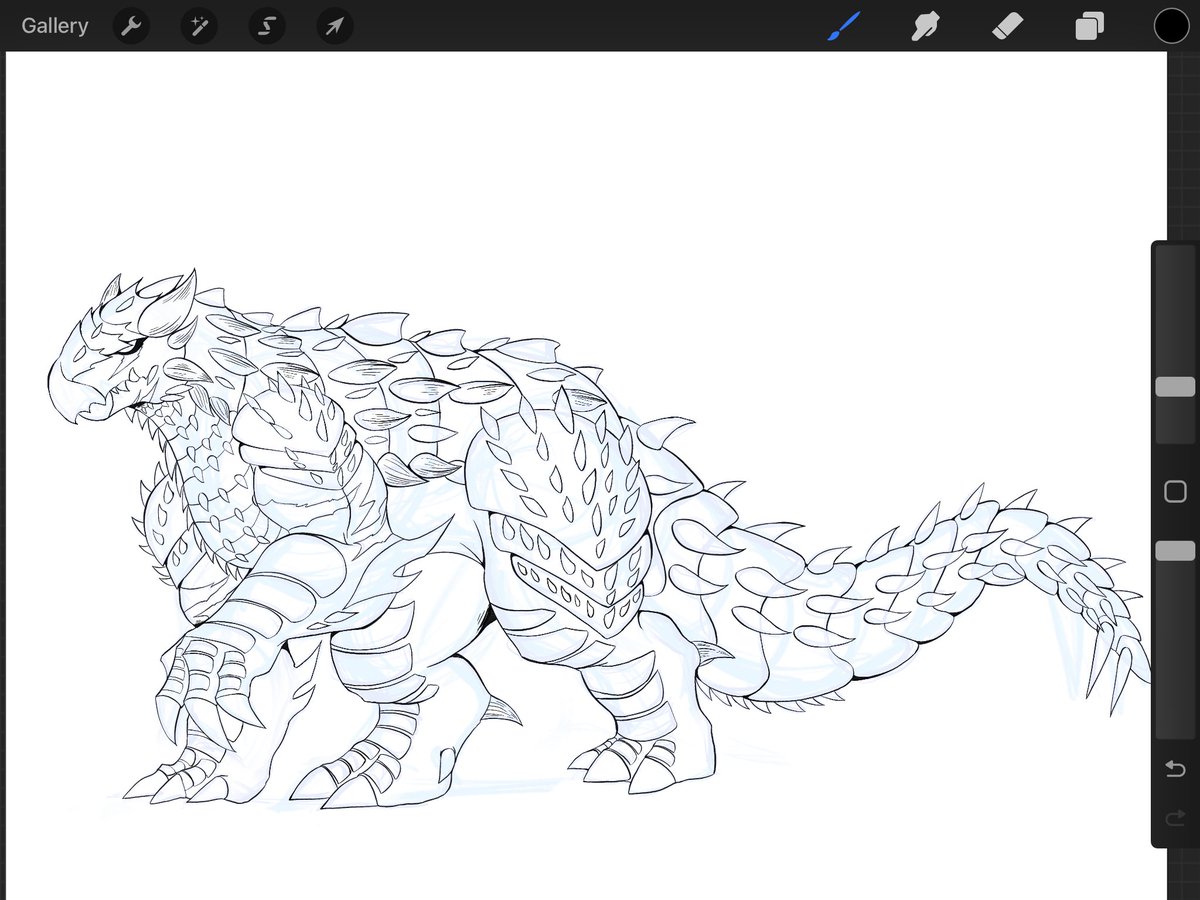 JordanComicArts's tweet photo. Another WIP! Inking is complete! Now all there's left is to add color to this absolute unit 😈
#wip #wipart #monster #monstercharacter #kaiju #oc #originalcharacter #originalcharacterart https://t.co/uMsKaLp4I2