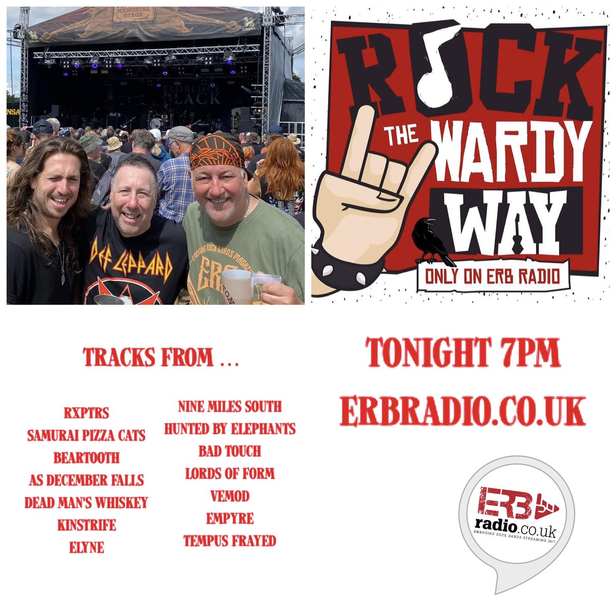 Emerging Rock Bands - Account has been archived (@emergingrock) on Twitter photo Mike Ward kicks off the weekend with a cracking #RockTheWardyWay tonight at 7pm featuring tracks from
@rxptrs
<a href="/BEARTOOTHband/">Beartooth</a>
<a href="/AsDecemberFalls/">As December Falls</a>
<a href="/deadmanswhiskey/">Dead Man's Whiskey</a>
<a href="/kinstrifeuk/">kinstrife</a>
<a href="/elyneofficial/">ELYNE</a>
<a href="/NineMilesSouth/">Nine Miles South</a>
@huntedbyelephants
<a href="/badtouchrocksuk/">Bad Touch</a>
<a href="/NiallHone/">Niall Hone</a>
@empyrerock
<a href="/TempusFrayed/">Tempus Frayed</a>
… Mike Ward kicks off the weekend with a cracking #RockTheWardyWay tonight at 7pm featuring tracks from
@rxptrs
<a href="/BEARTOOTHband/">Beartooth</a>
<a href="/AsDecemberFalls/">As December Falls</a>
<a href="/deadmanswhiskey/">Dead Man's Whiskey</a>
<a href="/kinstrifeuk/">kinstrife</a>
<a href="/elyneofficial/">ELYNE</a>
<a href="/NineMilesSouth/">Nine Miles South</a>
@huntedbyelephants
<a href="/badtouchrocksuk/">Bad Touch</a>
<a href="/NiallHone/">Niall Hone</a>
@empyrerock
<a href="/TempusFrayed/">Tempus Frayed</a>
…