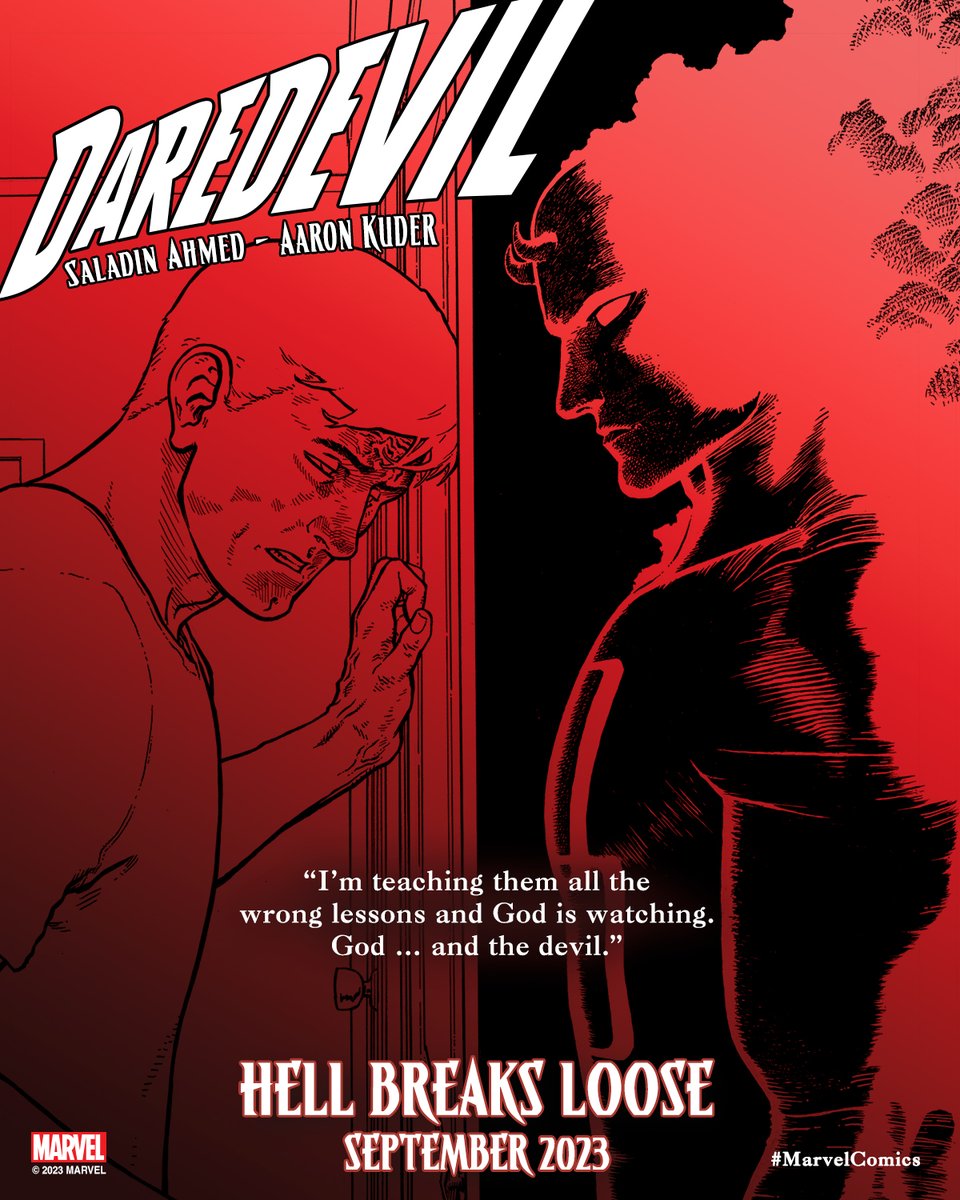 Hell breaks loose in Saladin Ahmed and Aaron Kuder’s ‘Daredevil’ #1. Stay tuned later today for a special first look at the new era of Daredevil, kicking off in September!