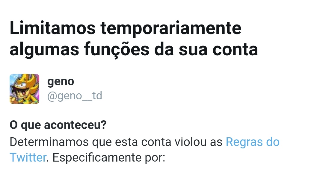 geno____td's tweet photo. Irmão, eu mandei um tweet xingando o @ToalhaPelada e tomei ban NA MESMA HORA.

Esse cara provavelmente mama o Elon Musk todos os dias. https://t.co/DX53K21Uli