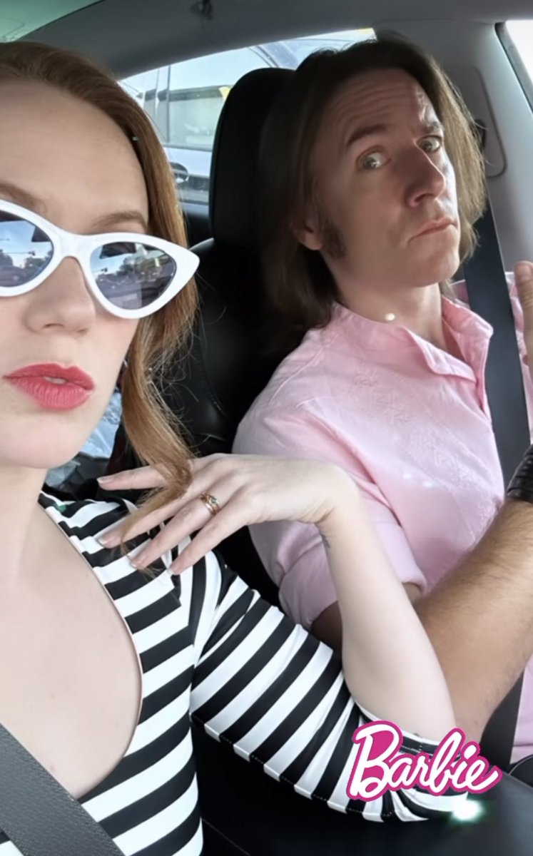 wistfulpanda's tweet photo. good morning to these pictures of matt and marisha going to see barbie😍😍 https://t.co/Tl4SBqAh9o