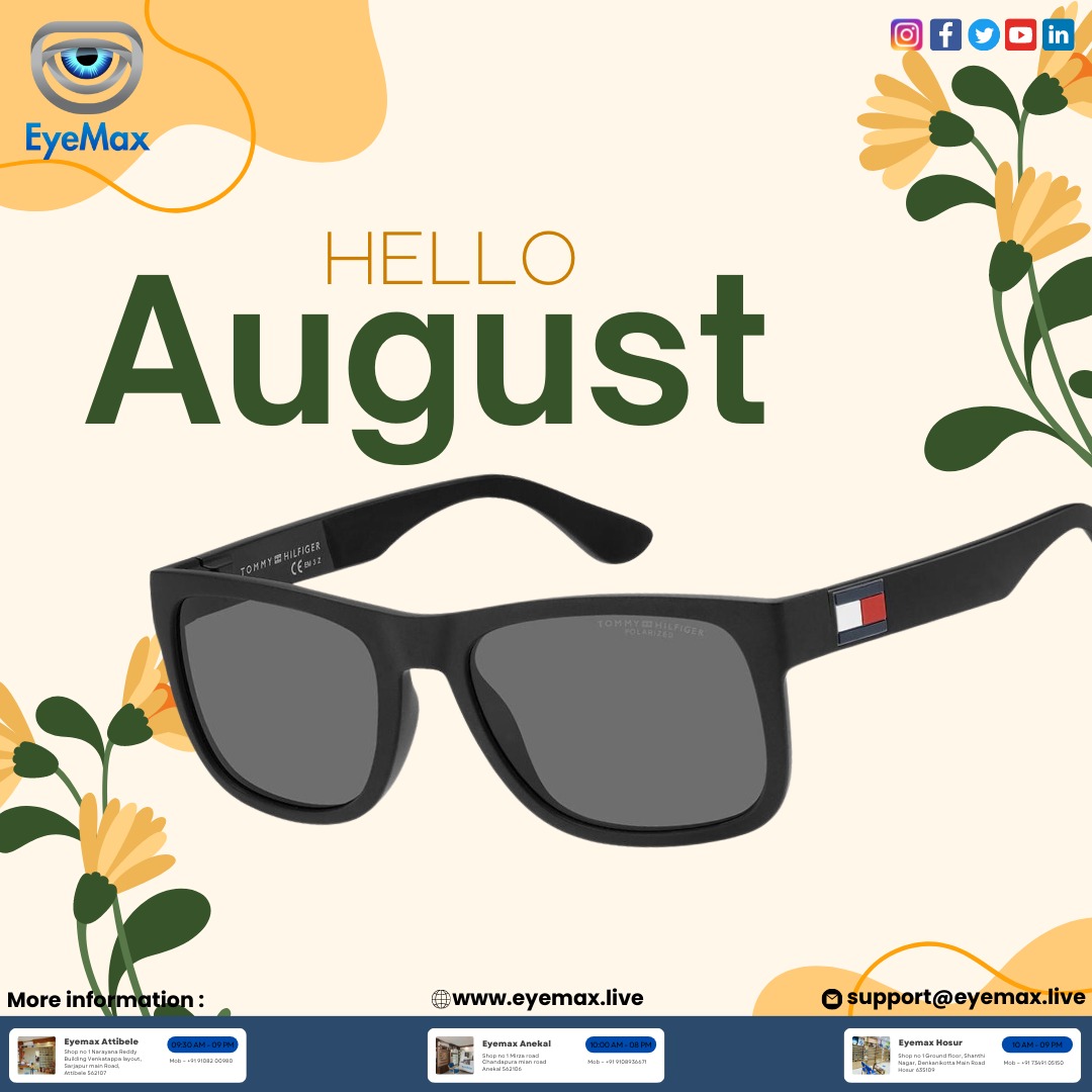 KiEyeMax1's tweet photo. August brings sunshine and style! ☀️😎 Rocking these sleek Tommy Hilfiger shades all month long.

For more Info
+91 91082 00980
support@eyemax.live
https://t.co/yedaIMZi7q

#eyemax #kiseyemax #tommyhilfiger #tommyhilfigersunglases #sunglasses #lenses  #attibele #hosur #banglore https://t.co/uWF2bVxyxD